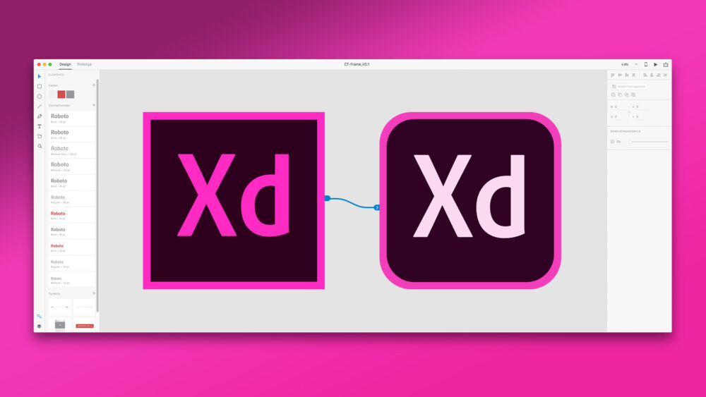 Adobe XD Interface